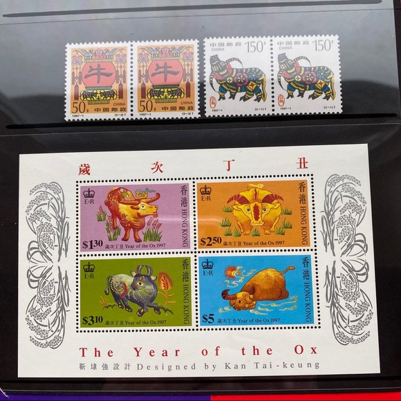 Stamps: 1997 Year of the Ox, Canada, China & HK - Picture 5 of 6